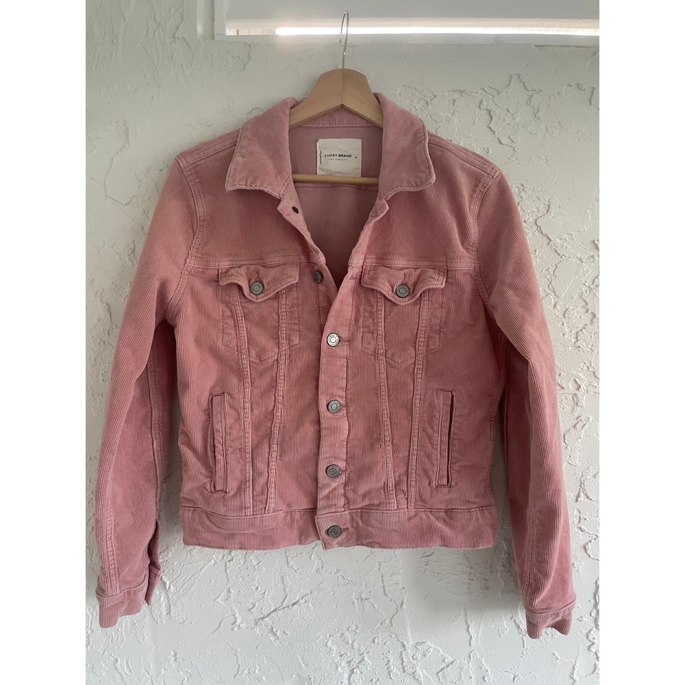 Lucky Brand Dusty Rose Corduroy Jacket Womens Button Front